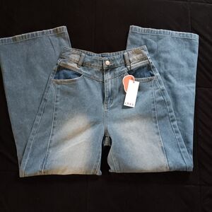 NWT Cider Wide Leg Jeans XS Pocket Detail
